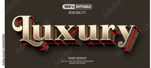 Luxury text effect, Editable text effect.