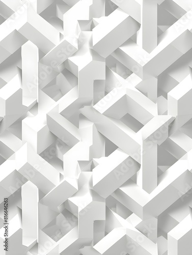 Geometric 3D white pattern for modern background design