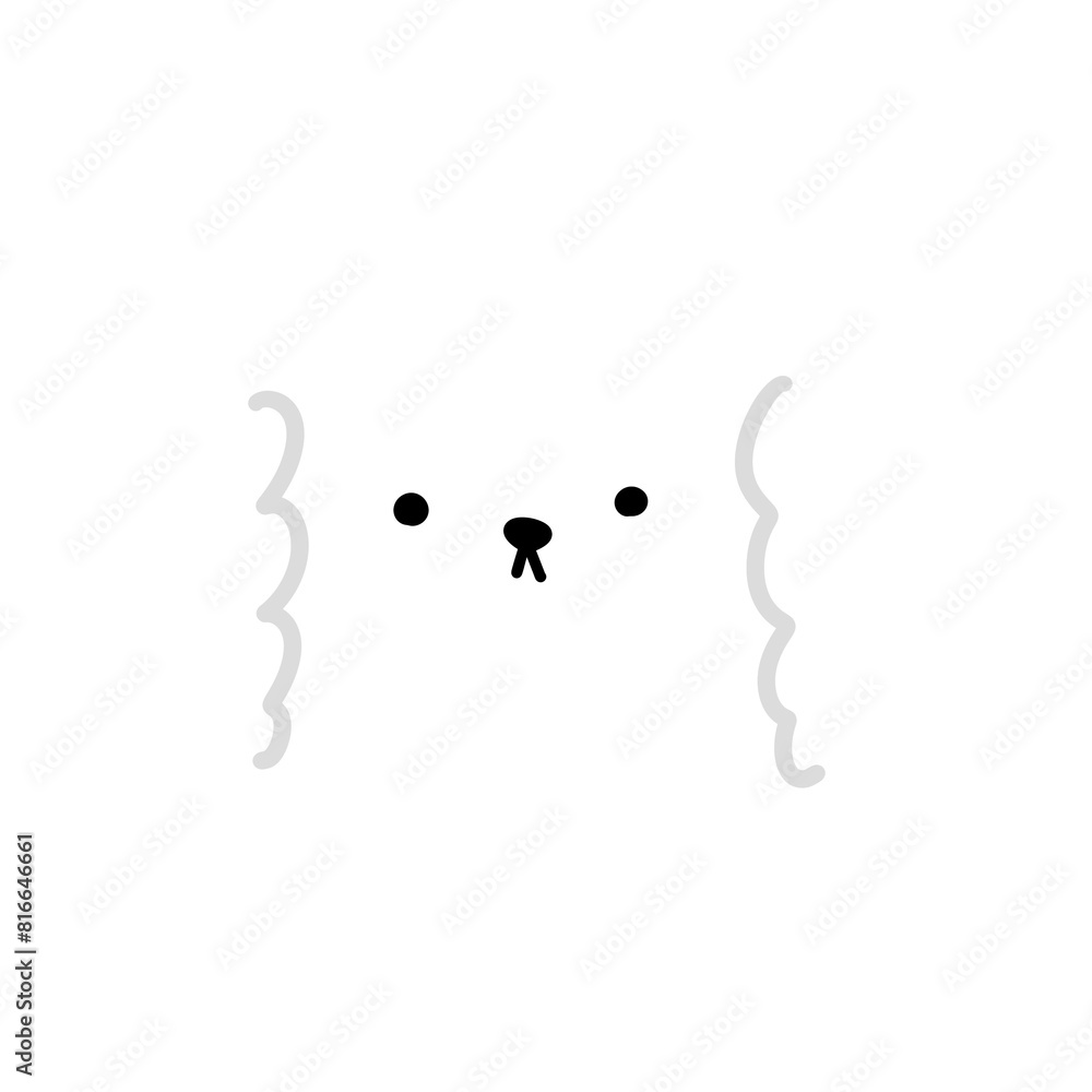 Cute White Poodle Dog Head Cartoon illustration Cute Poodle Face Cartoon Isolated Poodle Dog Doodle Style Cute White Poodle Dog Head Cartoon illustration Cute Poodle Face Cartoon Isolated Poodle Dog Doodle Style