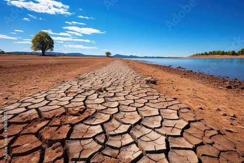 drought. cracked ground