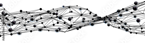 black transforming polygonal plexus dots with glass spheres, figure, sci-fi retro futuristic sci-fi minimalistic design, bokeh soft focus