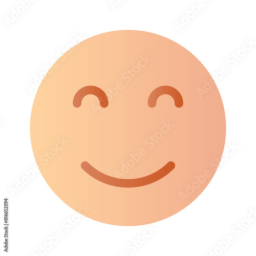 Calm face emoji icon, proud, cool expressions vector design