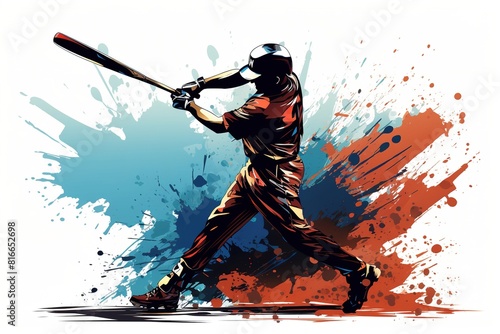 baseball hitter illustration