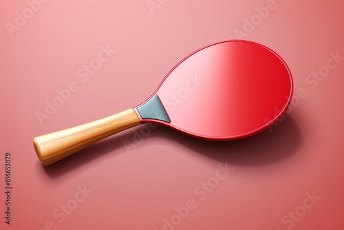 table tennis racket on red