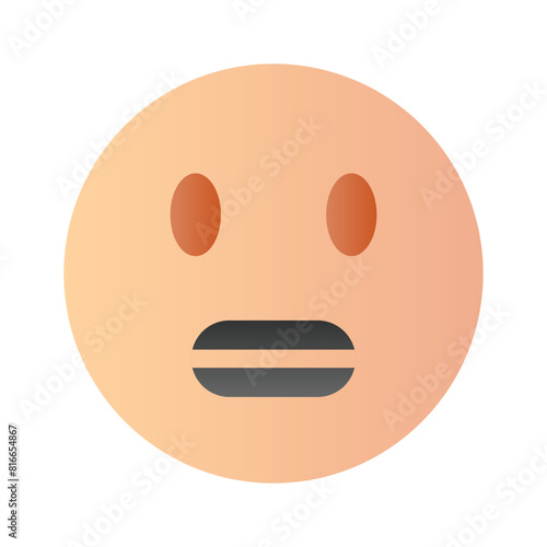 Scared emoji icon design, ready to use vector