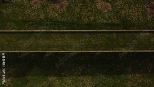 An aerial view of the Ledbury Viaduct bridge in England during daylight photo