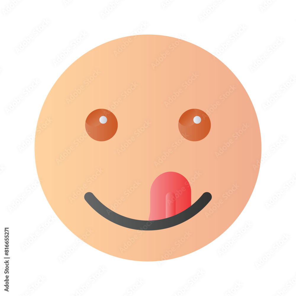 Fototapeta premium Premium vector of savoring emoji in modern style