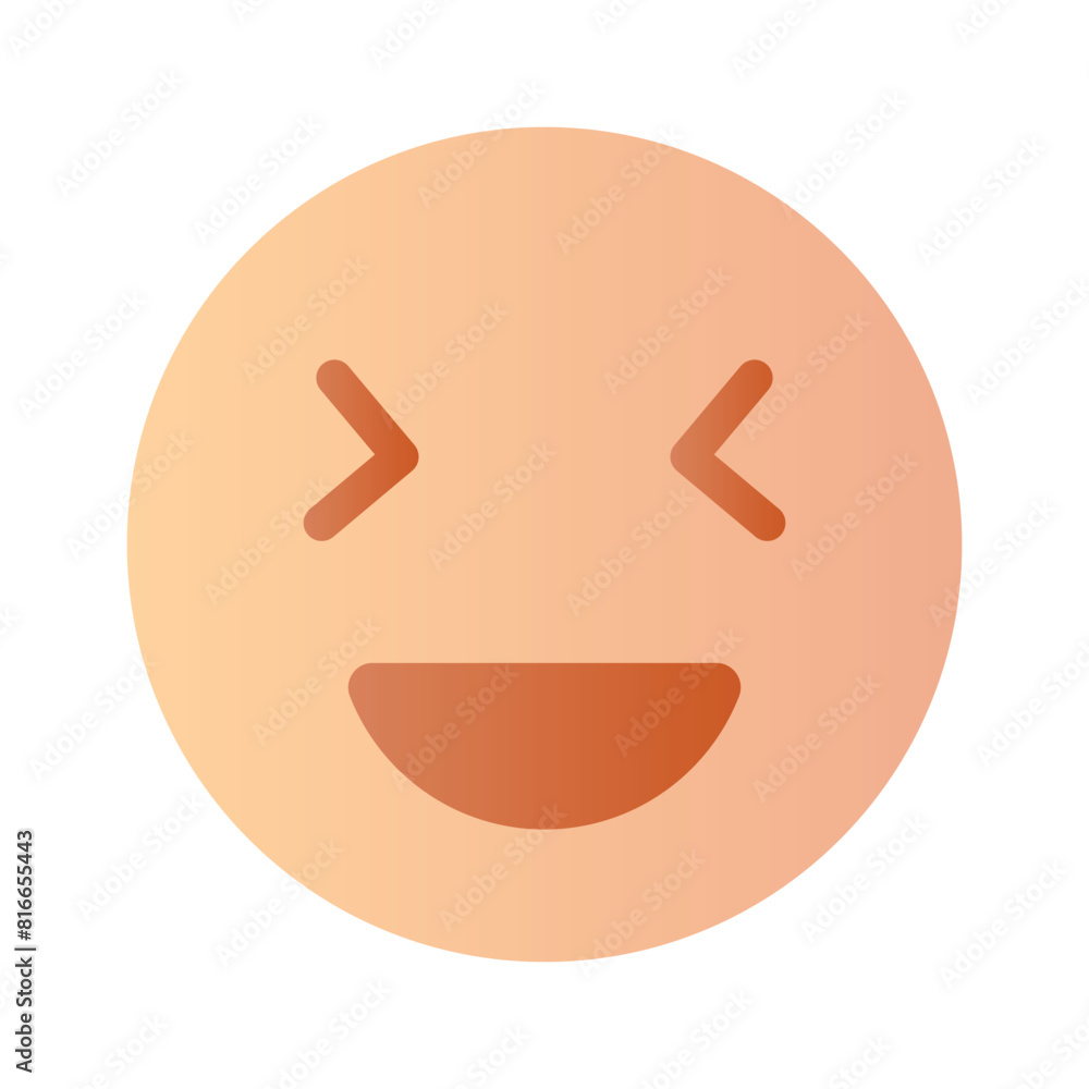 Creative vector of happy face emoji in modern style Creative vector of happy face emoji in modern style