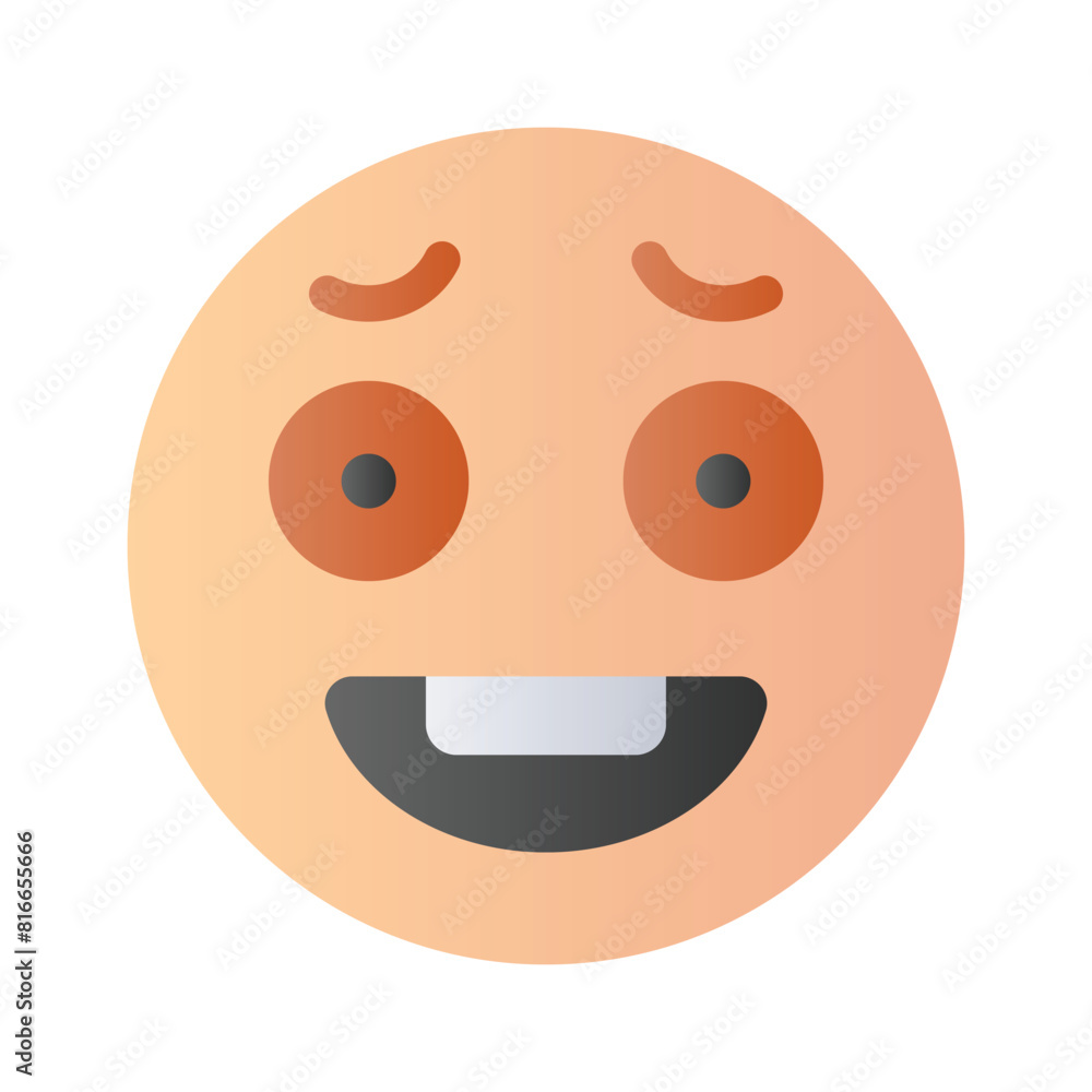 Creatively designed vector of happy face emoji in modern style Creatively designed vector of happy face emoji in modern style