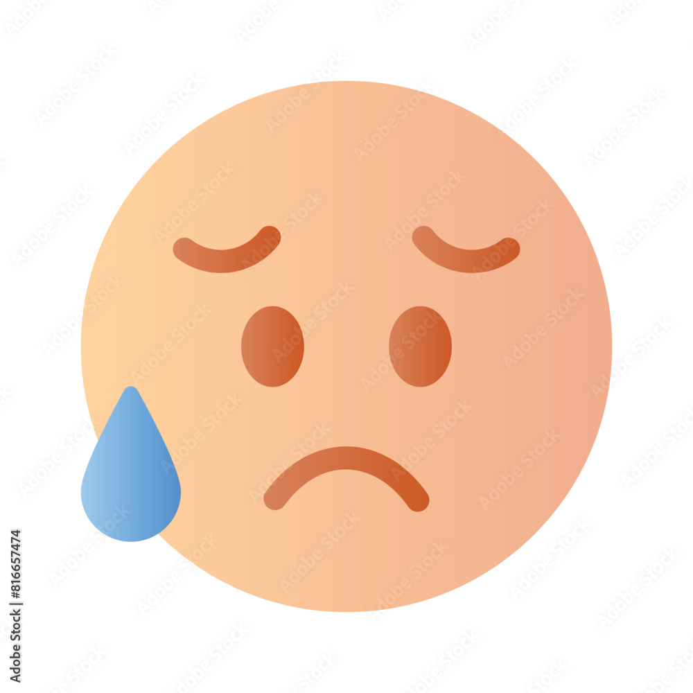 Get your hands on perfectly designed sad emoji icon, customizable vector Get your hands on perfectly designed sad emoji icon, customizable vector