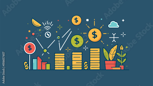 Profit concept with creative icons design vector illustration
