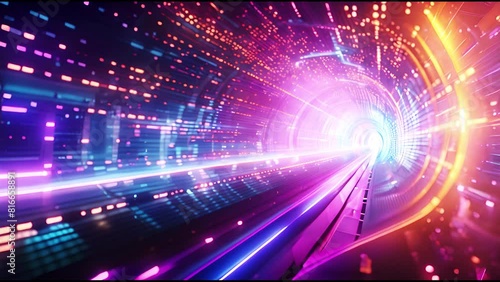 speed data background with lights
