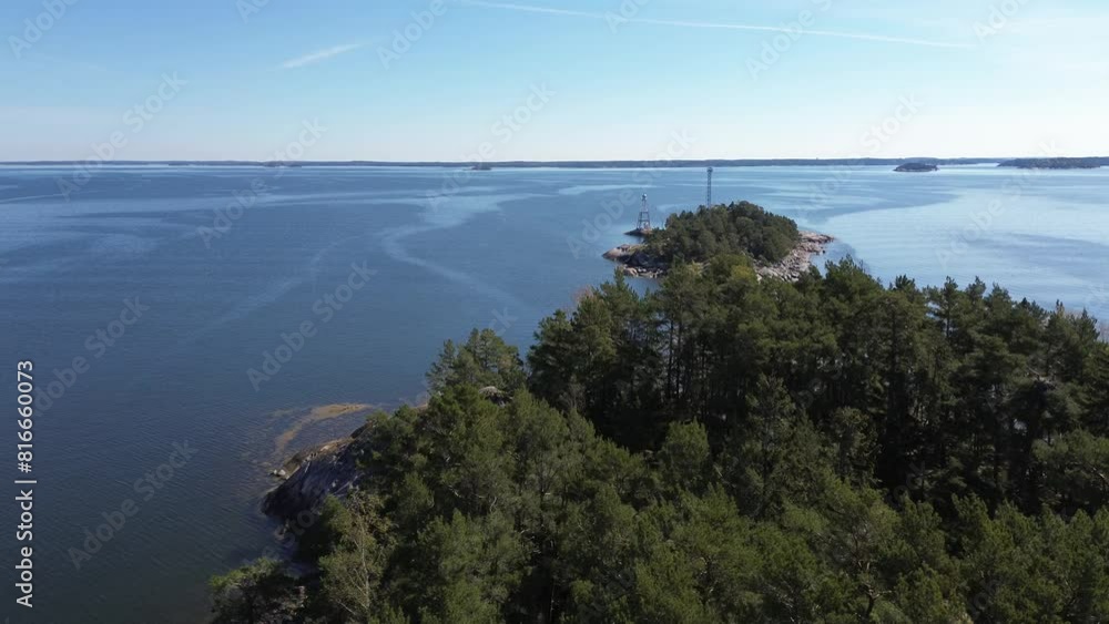 Archipelago forward moving drone shot Archipelago forward moving drone shot