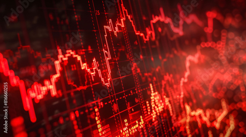 Wallpaper Mural Rising stock securities market, up and down chart of financial investments with growth line, digital stock market trading concept illustration Torontodigital.ca