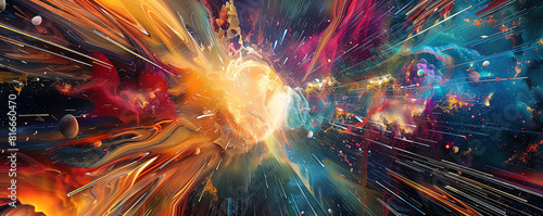 An epic and awe-inspiring painting of a supernova
