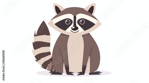 Raccoon cute wildlife icon vector isolated graphic Vector