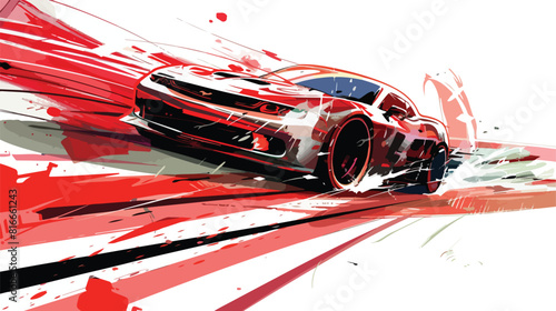 Racing design over white backgroundvector illustratio photo
