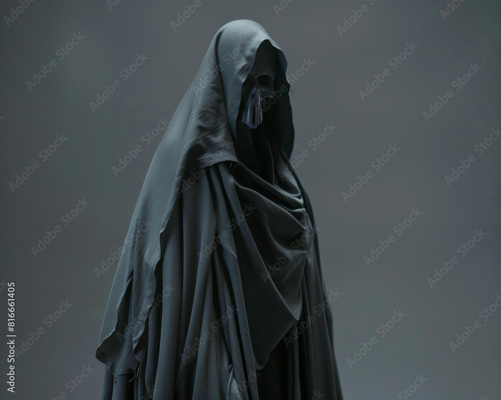 An otherworldly figure cloaked in darkness An otherworldly figure cloaked in darkness