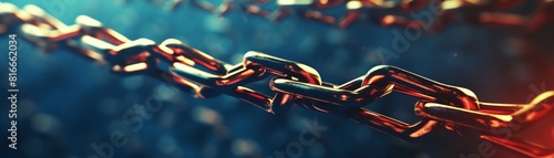 The image shows a close-up of a chain link photo