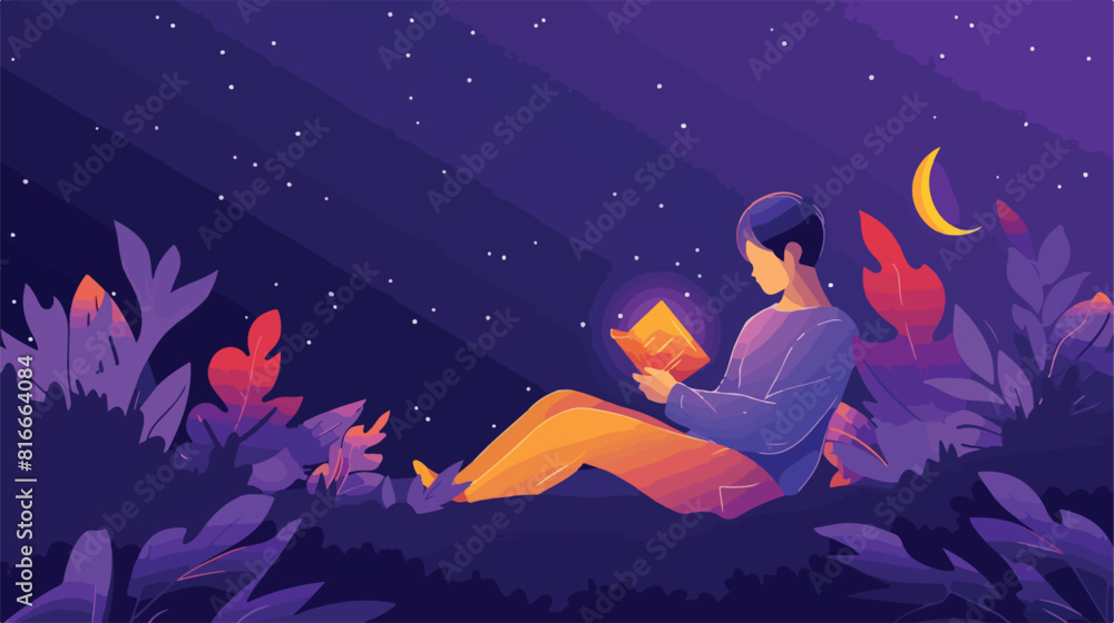Reading design over purple background vector illustra