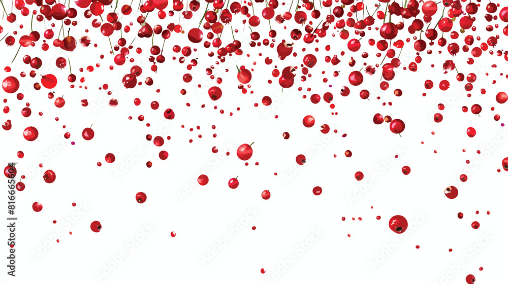 Red peppercorns on white background Vector style vector