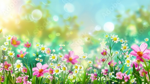 Spring flowers greeting card template for greetings  invitations  weddings  birthdays  and Easters.