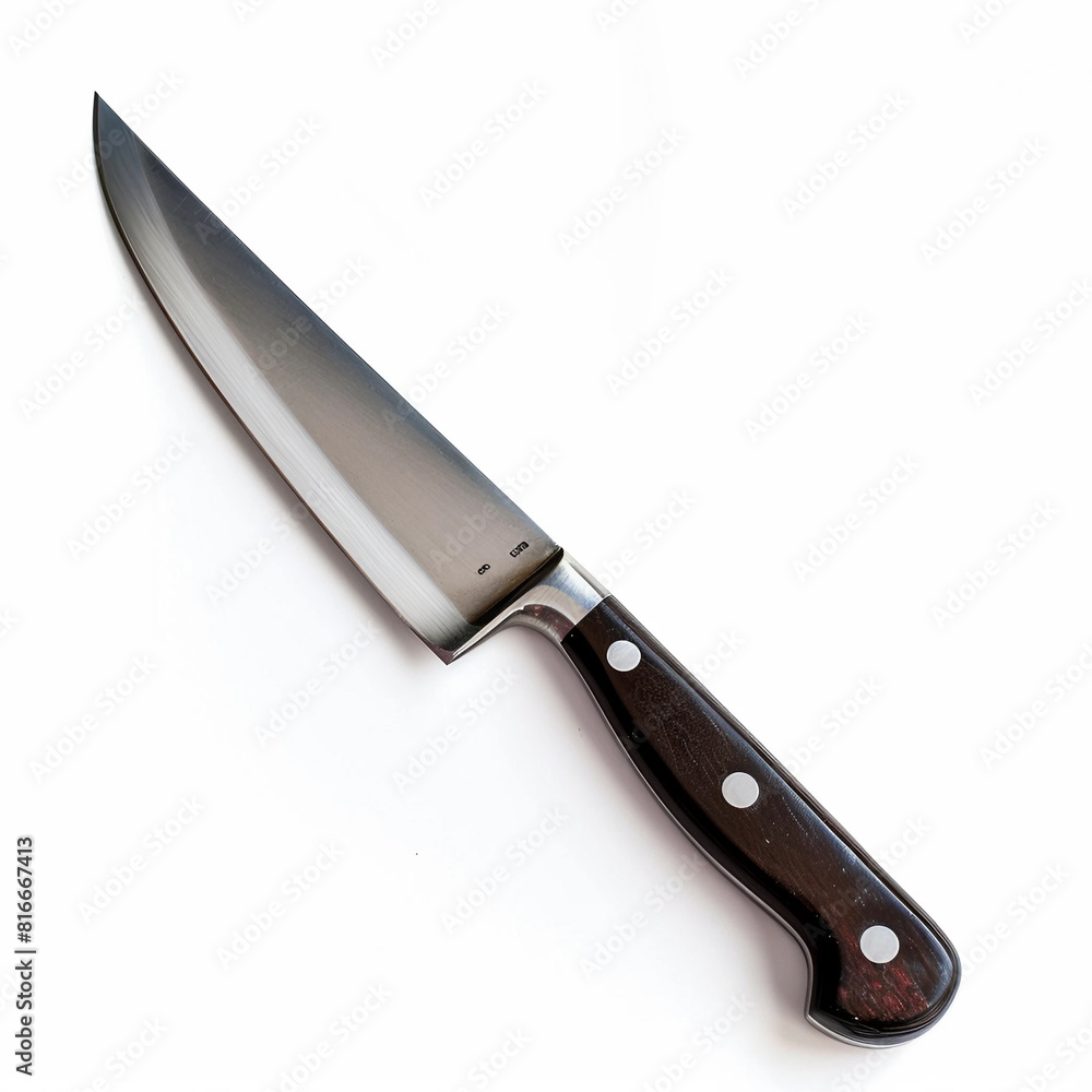 Stainless steel sharp knife white background Stainless steel sharp knife white background