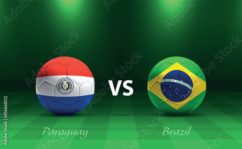 Paraguay vs Brazil soccer scoreboard America tournament 2024