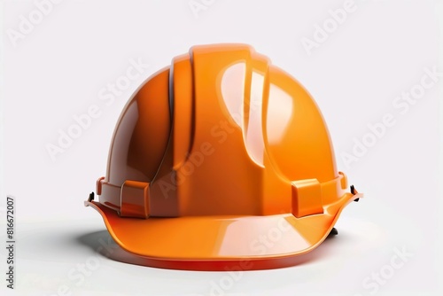 orange hard hat. construction helmet isolated on white background.