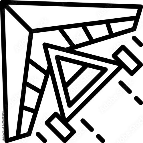 Hang gliding icon