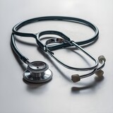 stethoscope on a white