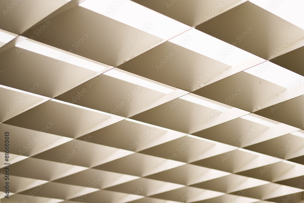 fotografia di un pattern di esagoni, luci e ombre fotografia di un pattern di esagoni, luci e ombre
