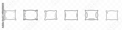 Pillow Line icon, pillow logo icon, pillow flat icon set. bed pillows for bedroom, Pillow thin Line icon , sleep symbol,