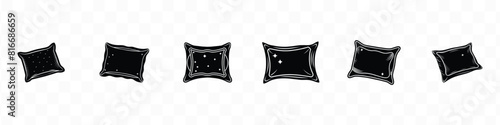 Pillow Line icon, pillow logo icon, pillow flat icon set. bed pillows for bedroom, Pillow thin Line icon , sleep symbol,