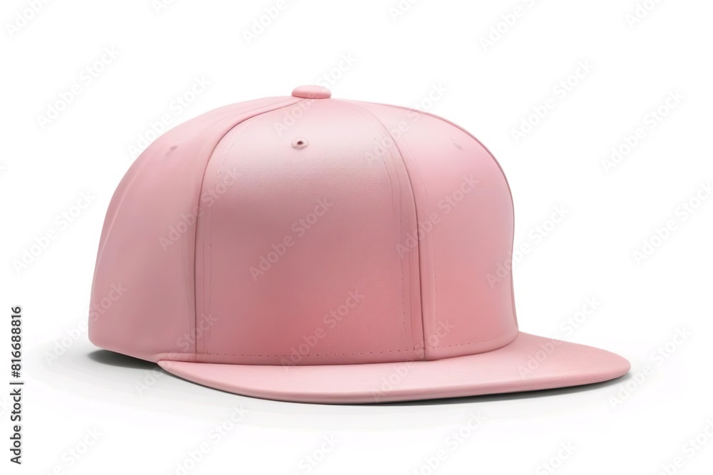 pink baseball cap. snapback hat. front view. isolated on white background. for mockups and branding identity pink baseball cap. snapback hat. front view. isolated on white background. for mockups and branding identity