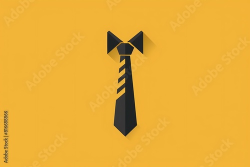 The tie icon. Necktie and neckcloth symbol. Flat photo