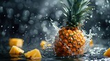 Fresh, juicy pineapple is a healthy tropical fruit with