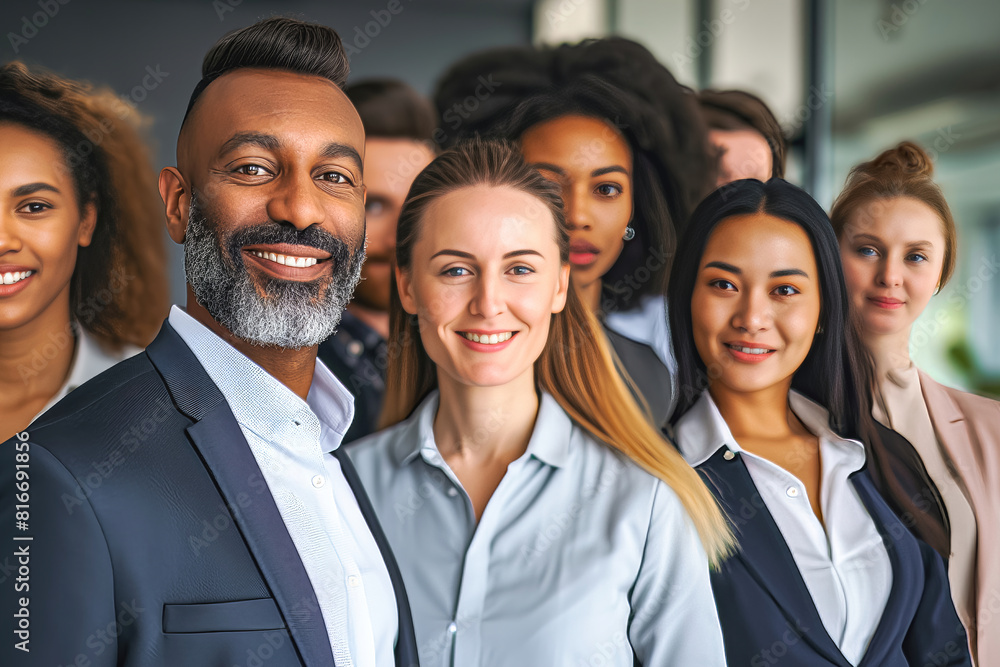 Obraz premium Group portrait of smiling business people