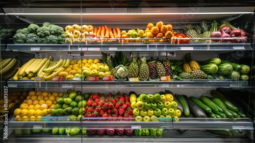 fresh fruits and vegetables Clean  there are spaces. white background