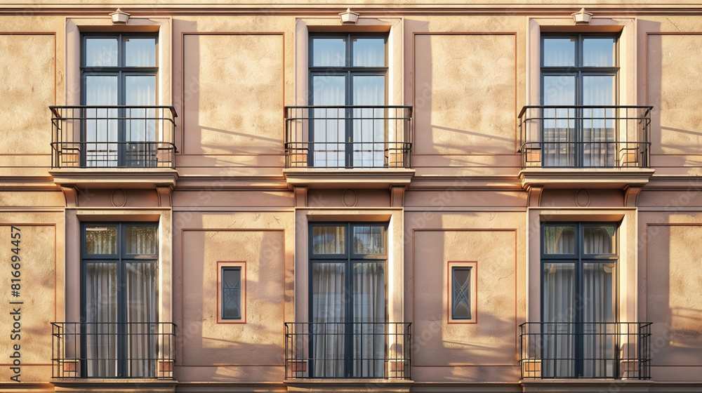 Obraz premium architectual building facades with windows