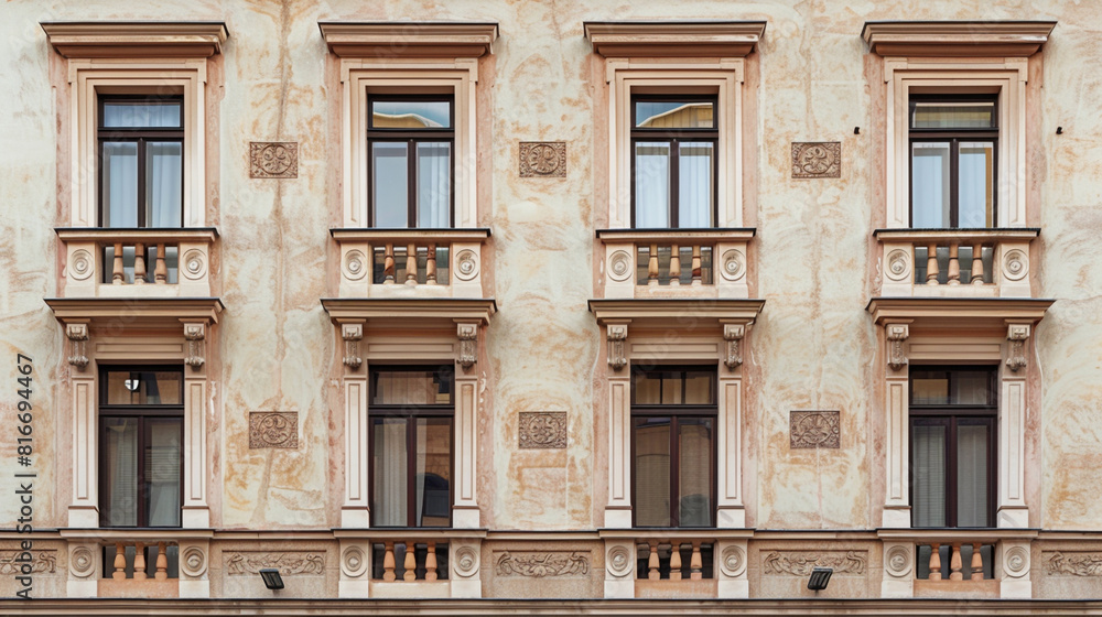 Obraz premium architectual building facades with windows