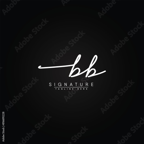 BB Handwritten Signature logo - Vector Logo Template for Beauty, Fashion and Photography Business