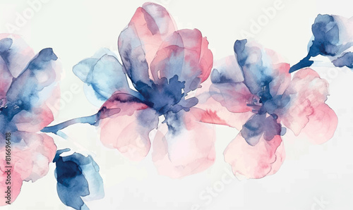 Watercolor illustration of flowers. Manual composition. Mother's day, wedding, birthday, Easter, Valentine's day. Pastel shades. Spring. Summer.