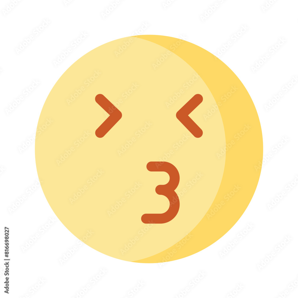 Kissing emoji vector design, ready to use icon Kissing emoji vector design, ready to use icon