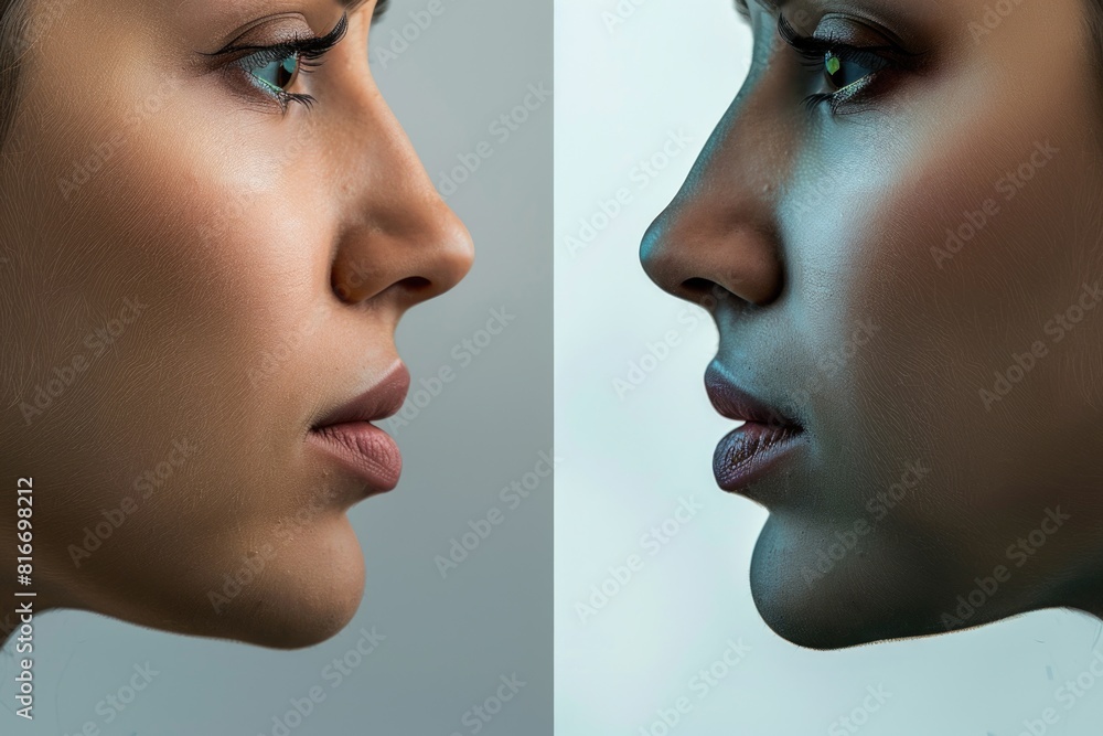 Obraz premium Close-up shot of a woman's face, perfect for beauty and skincare concepts