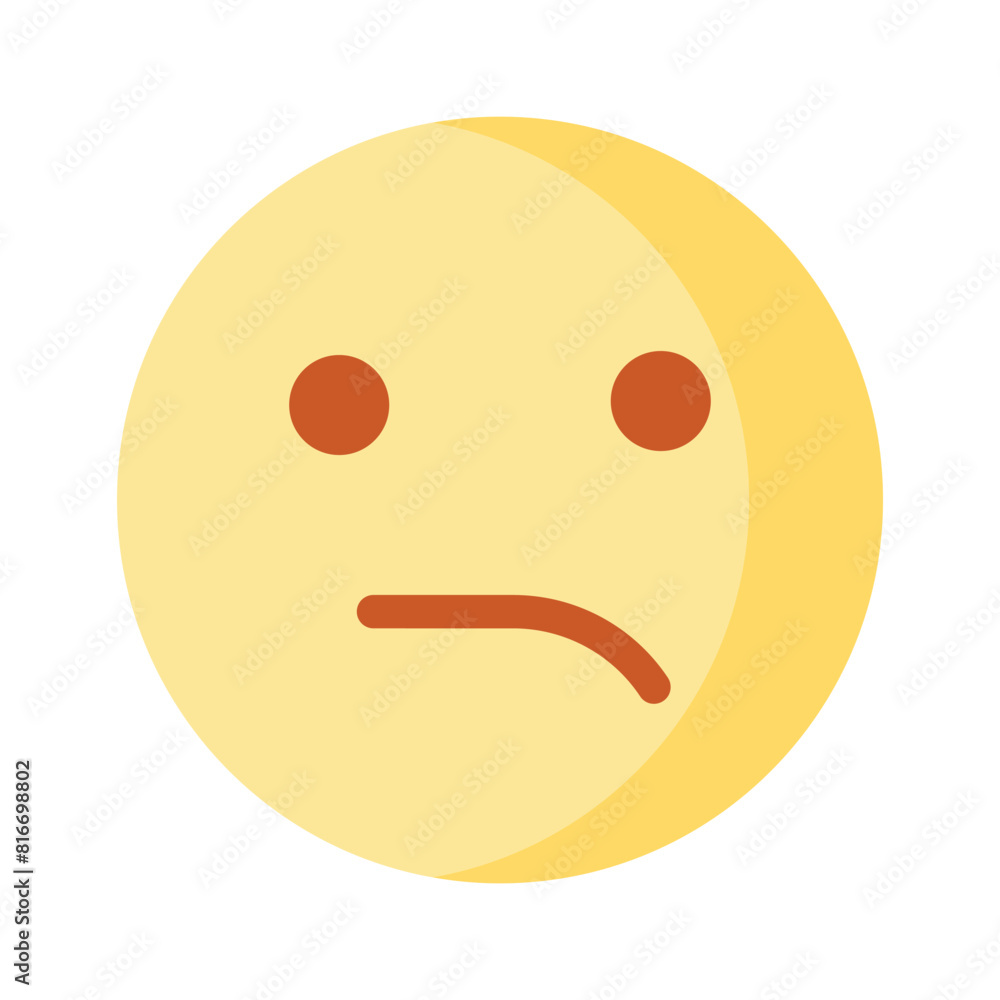 Fototapeta premium Grab this creative icon of disappointed emoji in modern style