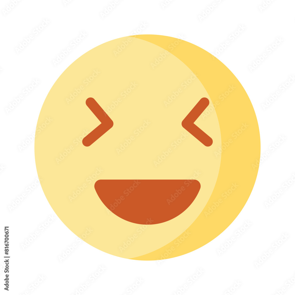 Creative vector of happy face emoji in modern style Creative vector of happy face emoji in modern style