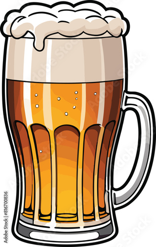 Vector illustration of a glass of beer.