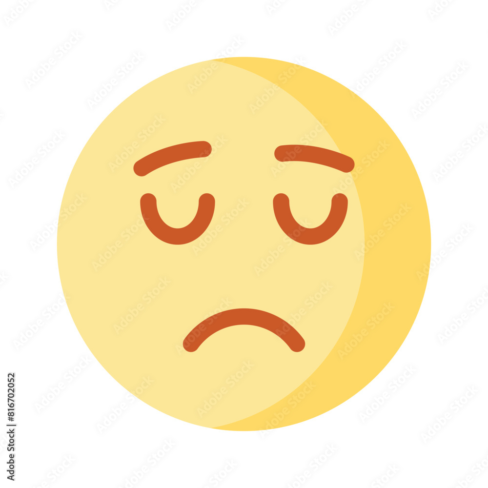 Get your hands on perfectly designed sad emoji icon, customizable vector Get your hands on perfectly designed sad emoji icon, customizable vector