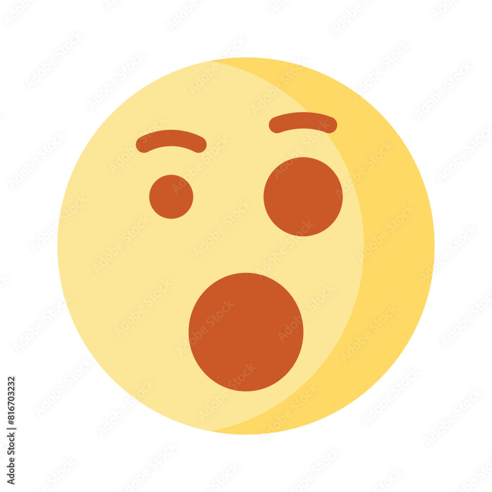 Fototapeta premium Oh My God expression emoji vector design, editable vector